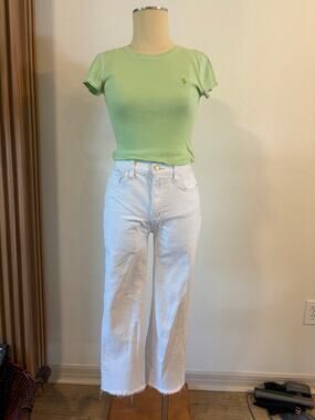 Joe’s Jeans White High Rise Straight Leg Raw Hem Jeans Women’s size 29